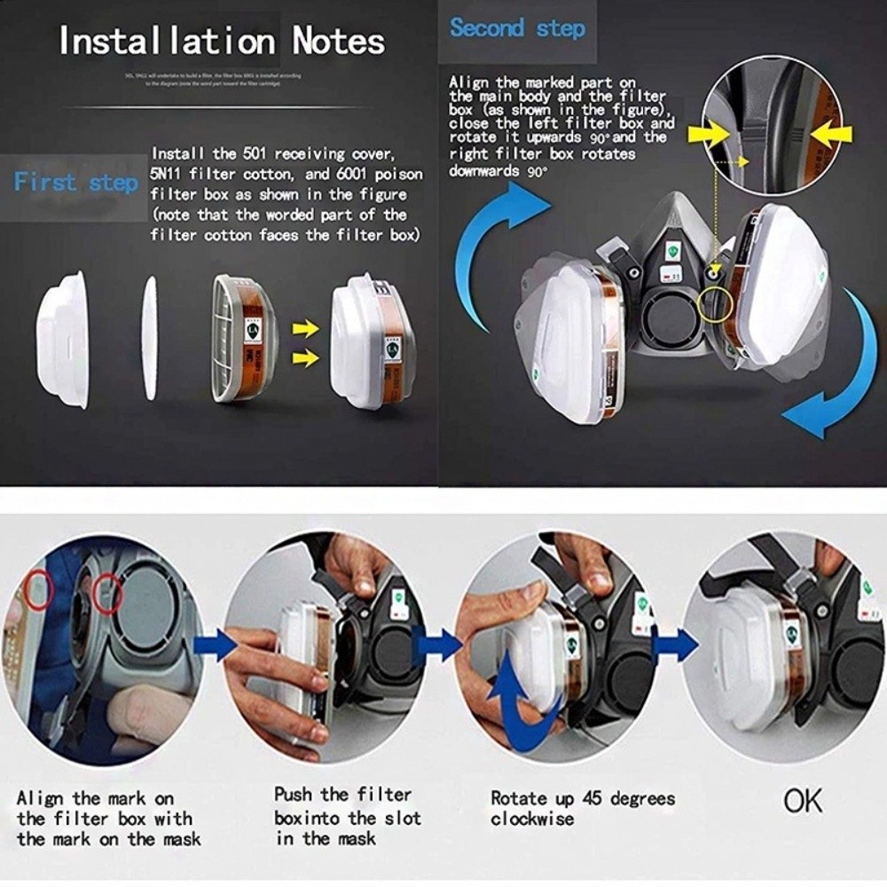 Wiederverwendbar ‌ Halbgesicht – Respirator Half Face Bewertung und Preis